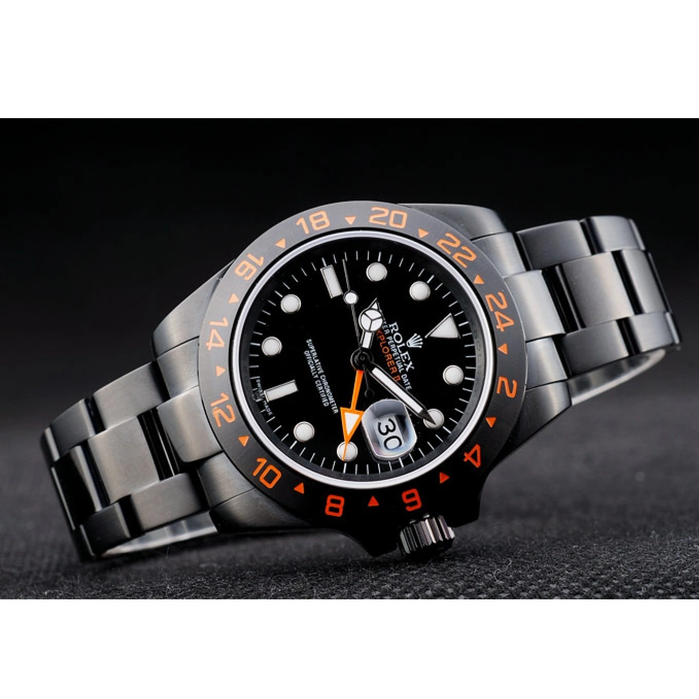 MiroTime 1028 Rolex Explorer Black Ceramic Bezel Black Dial Watch